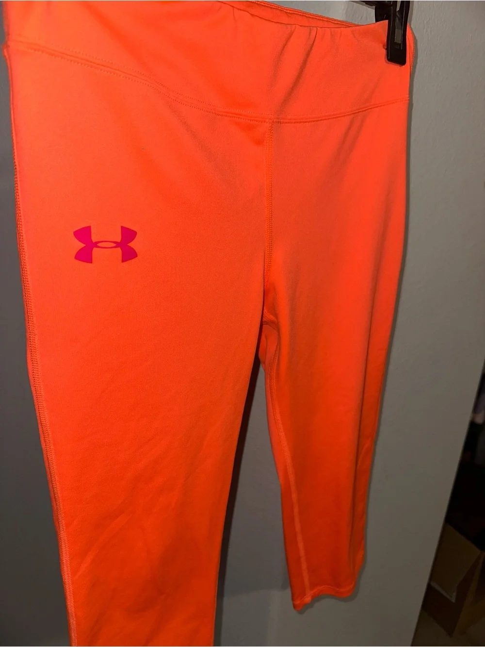 Under Armour Girls Bright Orange Athletic Leggings